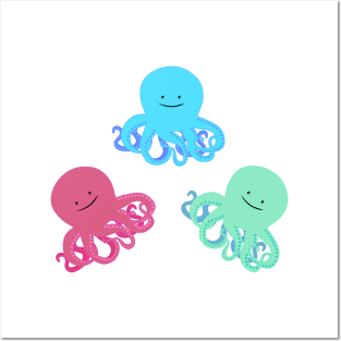 Coloured Octopus Posters and Art